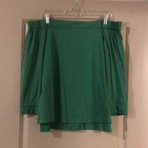 Emerald Cold Shoulder Top